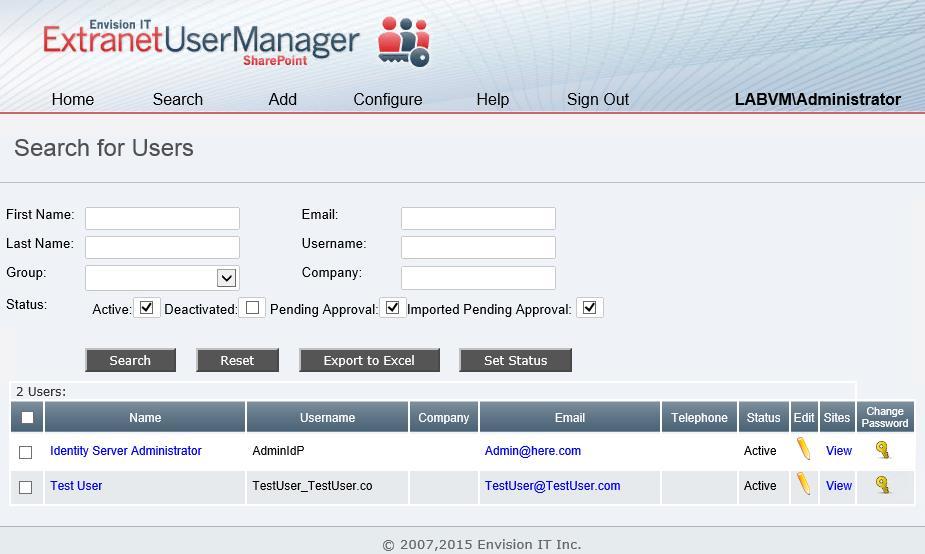 24 Extranet User Manager User Guide 3.