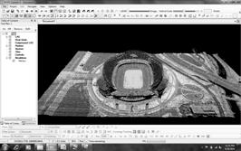 3D. Can you find the highest edge of the stadium?