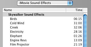Lesson Six Adding Audio to your imovie: Click on the Audio button below the Clip