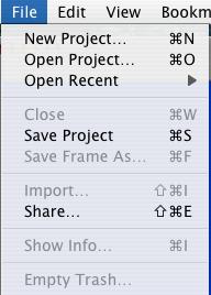 Lesson Eight Exporting the finished imovie: a. Click on File then click on Share. b.