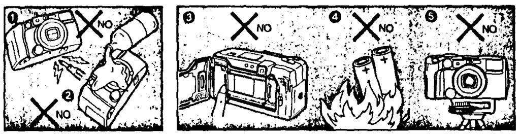 Do not try to disassemble the camera yourself. Do not use thinner, benzen or organic solvents to clean the camera. Care and storage Do not touch the DX readoff contacts.