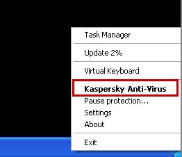 Main window of Kaspersky Anti-Virus 2012 The main application window contains interface elements that provide access to all the main features of the