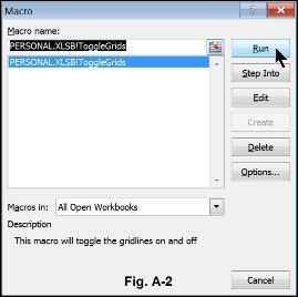 Running a Macro Macros can be run by using the shortcut key(s) if you assigned one, or you can use the following steps. Steps: 1. Open a workbook containing macros and enable the macros, if necessary.
