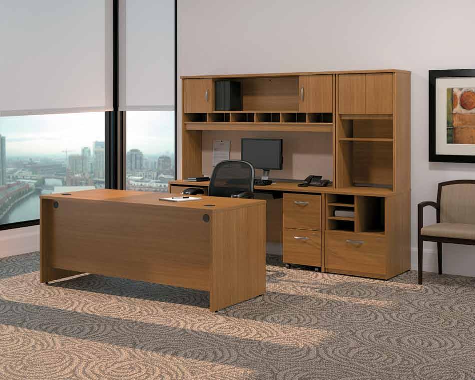 Door), 36"W 2-Drawer Lateral File Optional Accessories Shown: Monitor Arm w/post Hansen Cherry