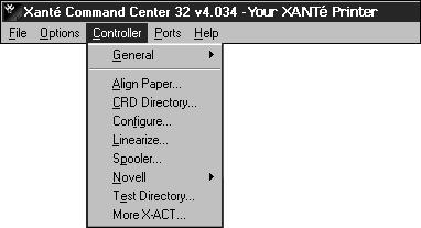 Note: Your PC must be connected directly to the printer through a parallel or serial cable; XANTÉ Command Center cannot be run on a network.