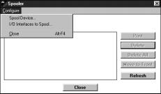 3. Select the Spool menu. Then, select YES. 4. Press the On Line key to return the printer to the READY/IDLE state.