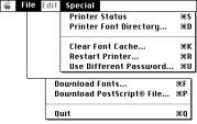 Linearization The Linearization menu allows you to create and download custom curves to your printer.