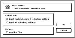 To retrieve a custom gamma curve from the printer, click Load from printer. To retrieve a custom gamma curve saved to your system, click Load From Disk and select the file.