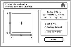 1. Open XANTÉ Command Center. Select General: Margin Adjustment. The Printer Margin Control window (fig. 3.