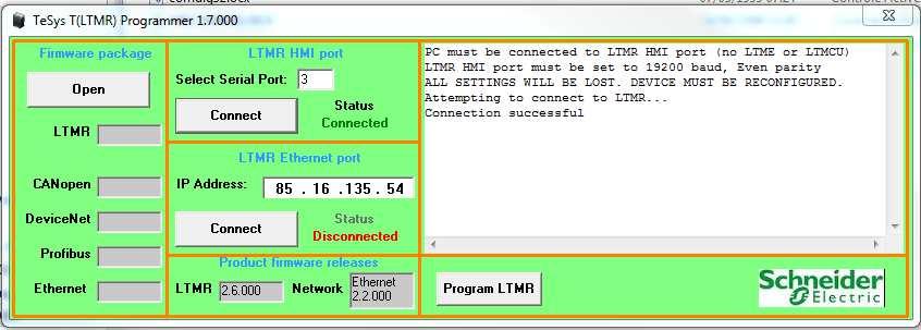 Enter the current LTMR IP address. In our example 85.16.135.
