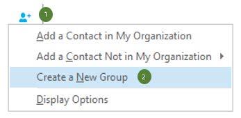 Create a group Set up a group for each team you work with so you quickly see who s available, or communicate with the entire team at once. 1.