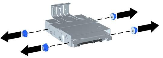 9. Lift the hard drive carrier straight up and out of the chassis.