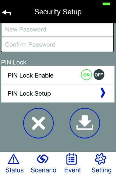 Also you can enable/disable and setup the PIN Lock for the app.