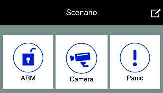 (A) ARM/PART-ARM/DISARM: Arm or Part-Arm preselected camera(s) and sensor(s). Select Disarm to disable system's Arm or Part-Arm status.