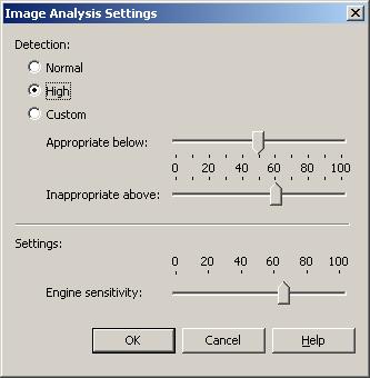 CHAPTER 6: UNDERSTANDING EMAIL POLICY, POLICY GROUPS, AND RULES Click Settings to open the Image Analysis Settings window. This window allows you to configure advanced settings for Image Analyzer.