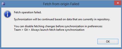 Troubleshooting Issue: Fetch failed Solution: Most likely issue is your network connection.