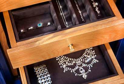 Opulent hand finishing Luxury hand crafted jewellery drawers Made in Yorkshire, UK The luxury