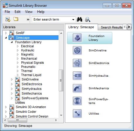 Simscape Block Libraries libraries, use the Simscape language to define customized components, or even new physical domains, as textual files.