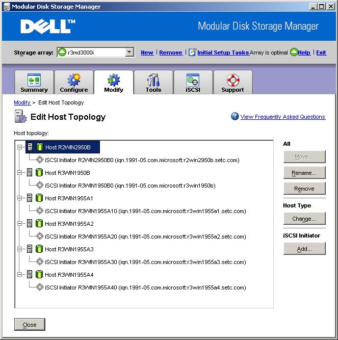 Figure 5: Modular Disk Storage Manager Host Topology