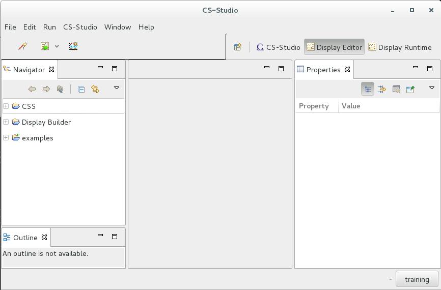 sub-windows in Eclipse are called Panels This screen has one open panel: The Navigator Panels can be dragged around and rearranged as you work on a project Perspectives define a set layout of panels