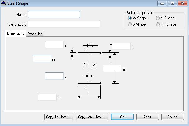 Click on I Shapes in the tree and select File/New from the menu (or double click on