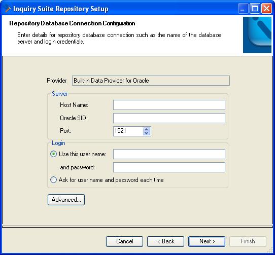 Configure Connection Now that the Provider and Data Sources for the Repository are initially defined, you can configure the driver to specify the location of the Schema and Repository as well as the