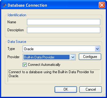 Oracle Figure 3-10: Database Connection Oracle Identification Use this to specify the name of the ERP Connection.