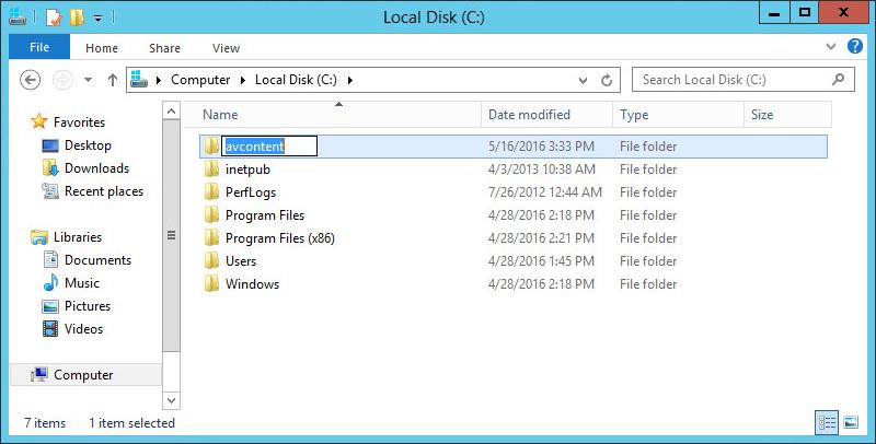 Creating AntiVirus Files and Folders Begin AntiVirus configuration by creating files and folders that will be used to store AntiVirus definitions on your Air Gap