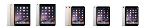 ipad 9.7-inch Retina display A8X chip A7 chip 8MP isight & Facetime HD Cameras 5MP isight & Facetime HD Cameras 802.11ac Wi-Fi with MIMO 802.