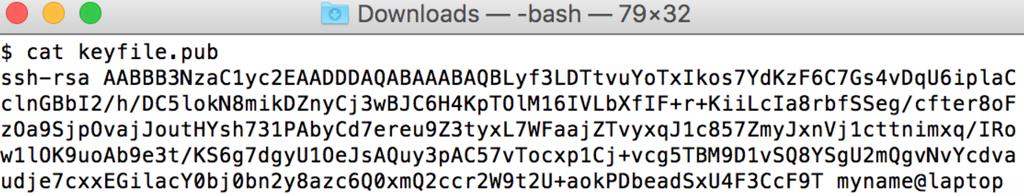 Note: You need the public key data to paste into the Tenable Virtual Appliance SSH configuration field.