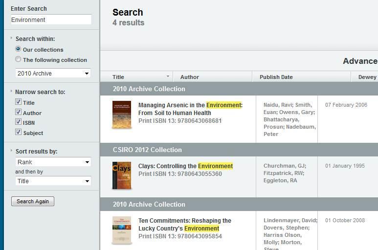 5 Search Results Search results can be filtered and sorted to help you find the most relevant text.