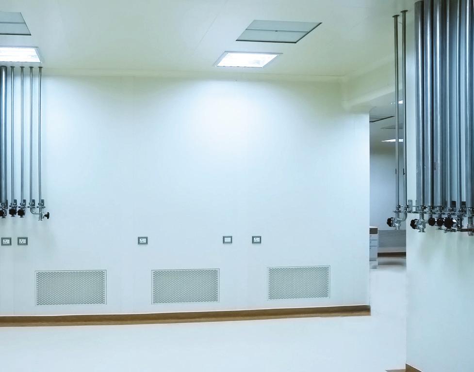 PRODUCTS CLEAN ROOM PARTITIONS Wall, Ceiling & Door The ceiling panels are non-particle shedding load bearing, walkable panels.