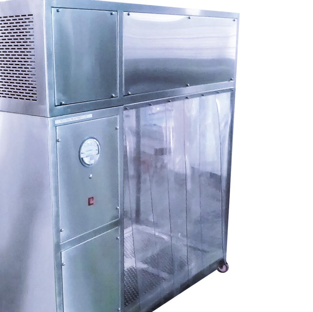 DUMMY PIC Air shower is a self-contained air chamber installed at the entrance to cleanrooms in order to minimize the amount of particulate contaminants entering the cleanroom.