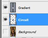 16. While the circuit layer is selected press Ctrl+T or go to the Edit menu then to Free Transform.