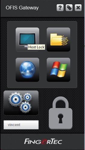 Configuring Host Lock Setting Host lock setting allows you to configure the use of fingerprint as a login after the PC has gone into sleep mode, or screen saver mode, or after the OFIS scanner has