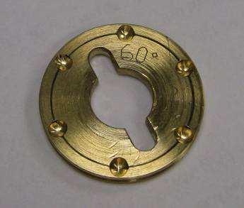 Insert 60 degree Brass Detent plate: a.