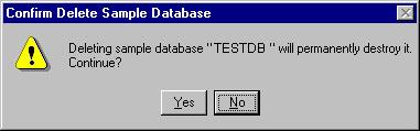 Authenticating Your Privileges to Delete the Database 12.