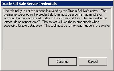 Managing Cluster Security Local System, database access authentication is done using the Oracle Fail Safe account.