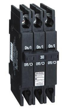 Breakers are general-purpose devices suitable for branch circuit protection in industrial applications.