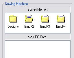 Chapter 13 Outputting to Machine 107 Note The machine itself must be in PC-Link Mode in order to receive the design. 5 Click Name to change the file name as required. The JEF Name dialog opens.