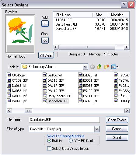 Chapter 13 Outputting to Machine 110 Click to add Select source folder Select destination 4 Select a source folder from the Look In list. 5 Select a file or files from the list.