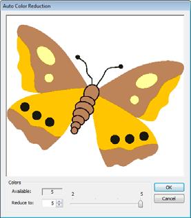 Chapter 14 The Butterfly Project 119 Set number of image colors to 5 Right-click the