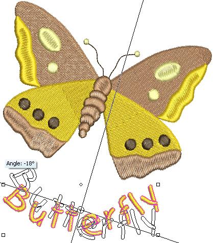 Chapter 14 The Butterfly Project 131 Adjust lettering size as required Use handles to