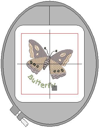 Chapter 14 The Butterfly Project 136 Choose the hoop Click Display Hoop (View toolbar) to hide or show the current hoop.