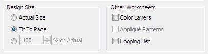 The Print Options dialog opens. Printing color layers Use Standard > Print Preview to preview a design printout.