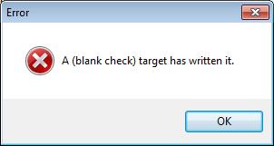 4.5.1 Blank Check This performs a blank check for the target device connected to StickWriter. If the flash memory in the target device has been erased, the blank check will finish successfully.