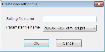 Fig 47 You can register or select one of 00 to 49 setting file information. Double-click a setting file information or click setting file information and then click "OK" button.