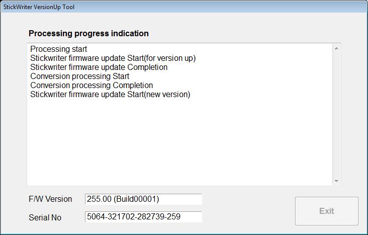 (Please use the "Programmer" menu, then "Update Firmware" to update the firmware.) Click OK to start the upgrade.
