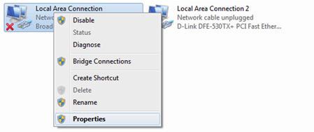 Network and Sharing Center and enter the Change adapter settings page Select the