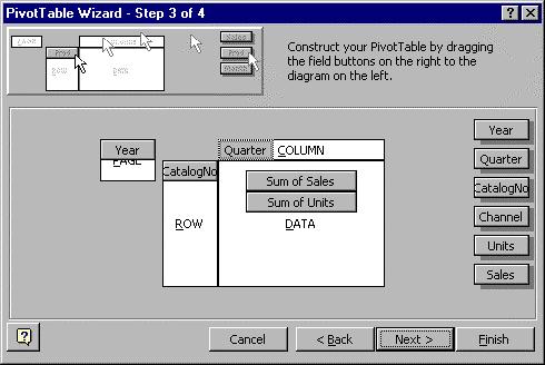 Each of the variables in your list are displayed as field buttons at the right of the dialog.